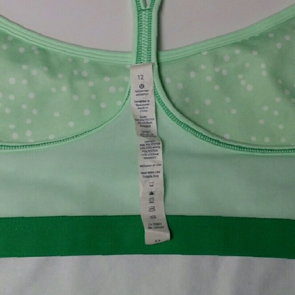 Lululemon Athletica Tank Top 12 Power Y Green Mint - Picture 5 of 7